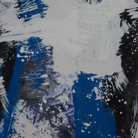 abstraktes blau, weisses Bild