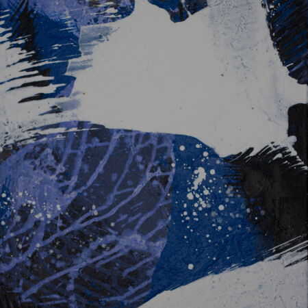 abstraktes blau, weisses Bild